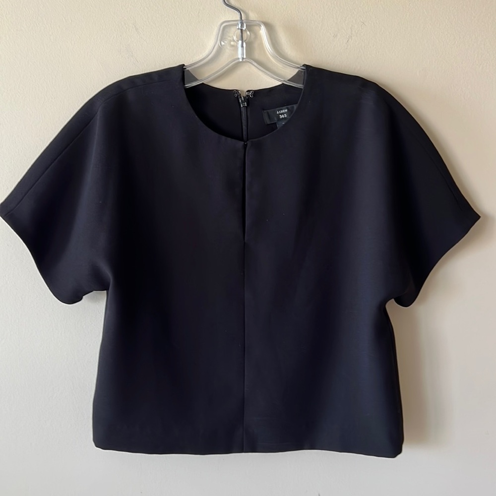 J. Crew Cropped Cap-sleeve Top